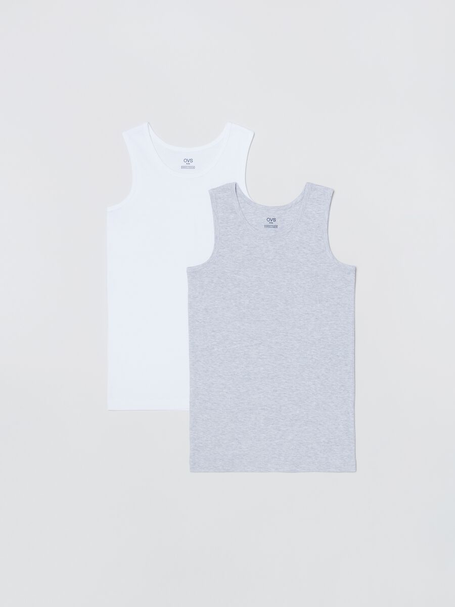 Two-pack racerback vests with round neck_0