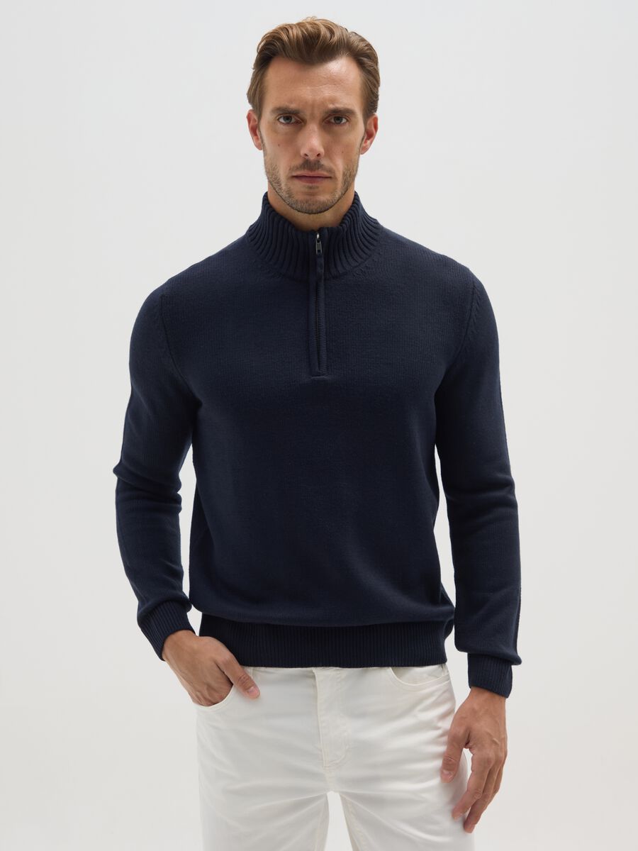 Blue regular fit jumper_0