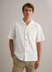 White regular-fit pure cotton shirt with stripes and chest pocket_2