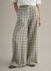 Multicolour Checked Pure Cotton Wide Leg Chino Trousers_1