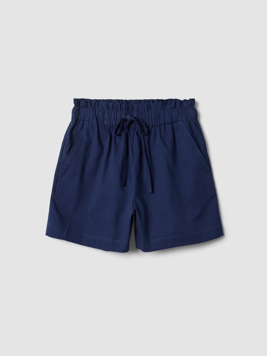 Blue pure cotton shorts_4