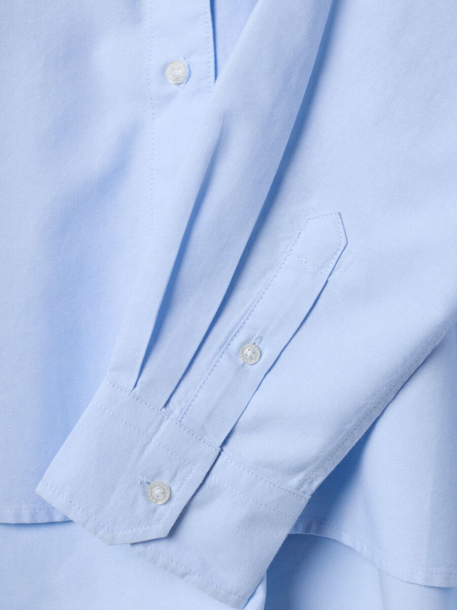 Light blue pure cotton shirt with classic collar, regular fit_1