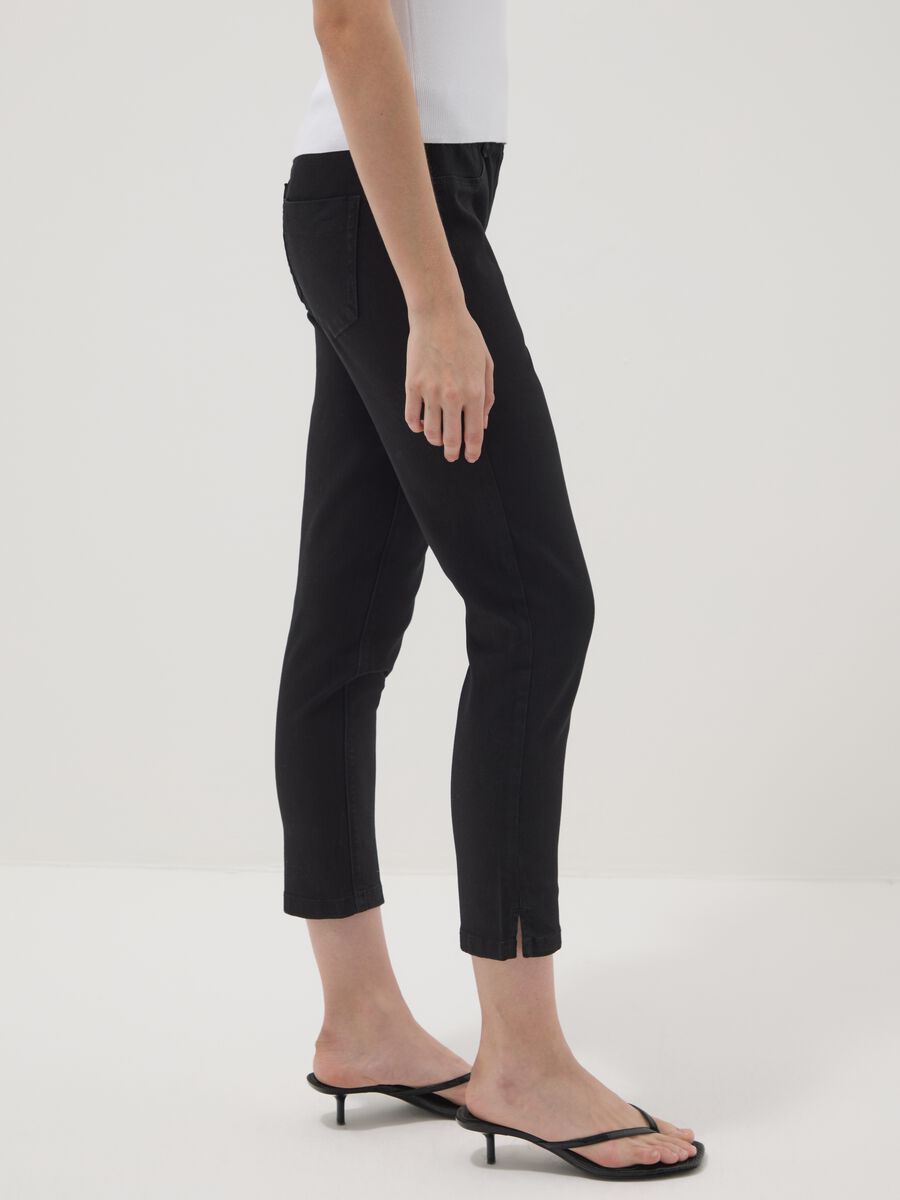 Schwarz Stretch-Denim-Mischgewebe Skinny-Fit Jeans_3