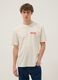 Weisses T-Shirt mit One Piece-Print aus reiner Baumwolle, Relaxed Fit_0