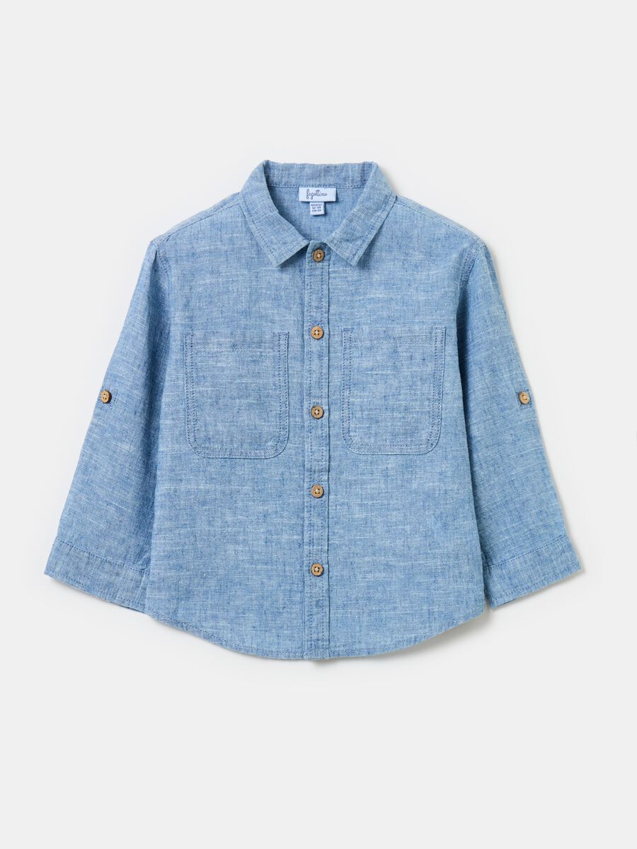 Camisa de algodón y lino_0