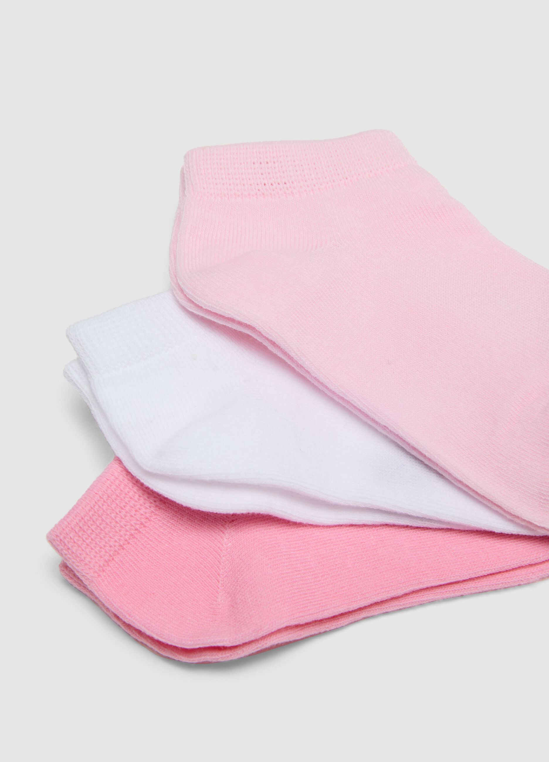 Multi-pack of short cotton socks in multicolour for girls