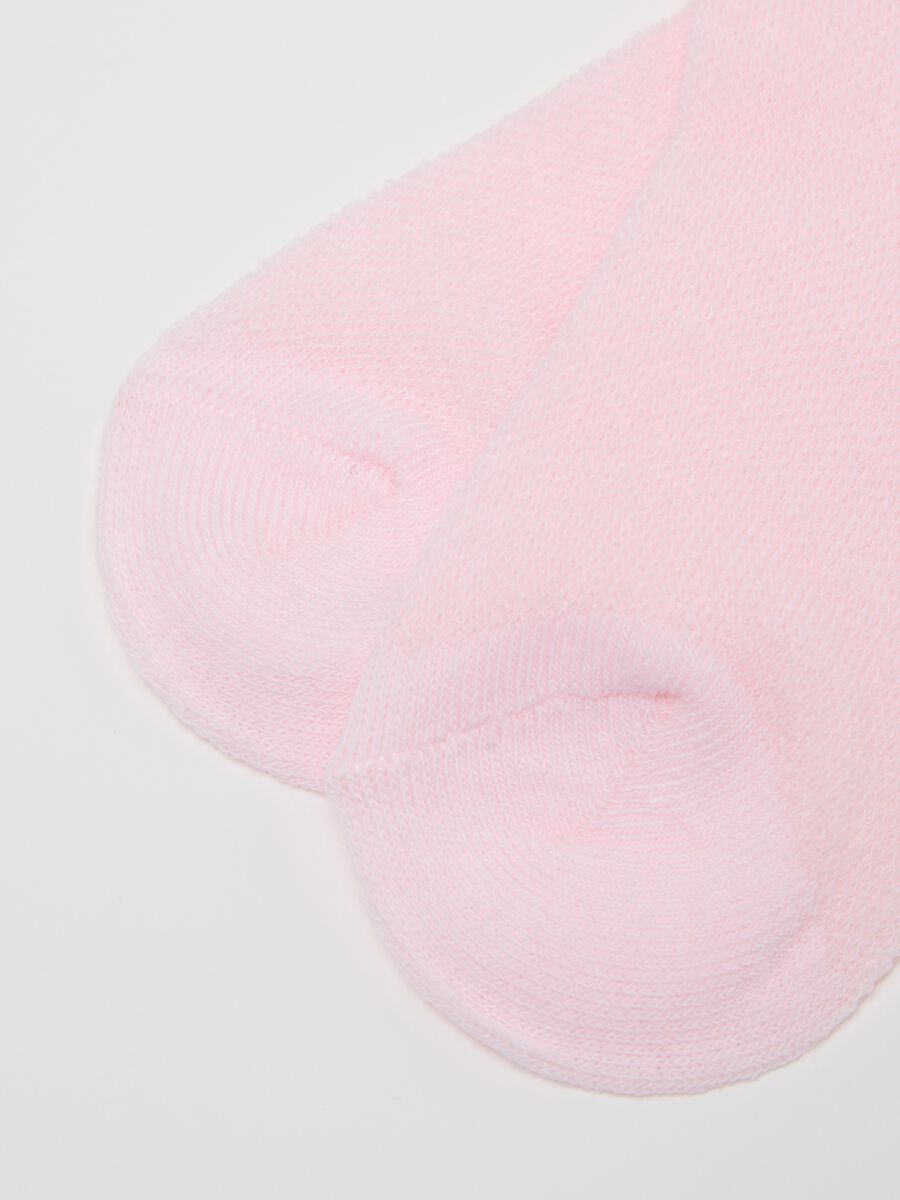 Twin pack of regular fit multicolour cotton blend short socks for newborns_1