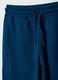 Boy's blue pure cotton regular fit jogger trousers with patch_2