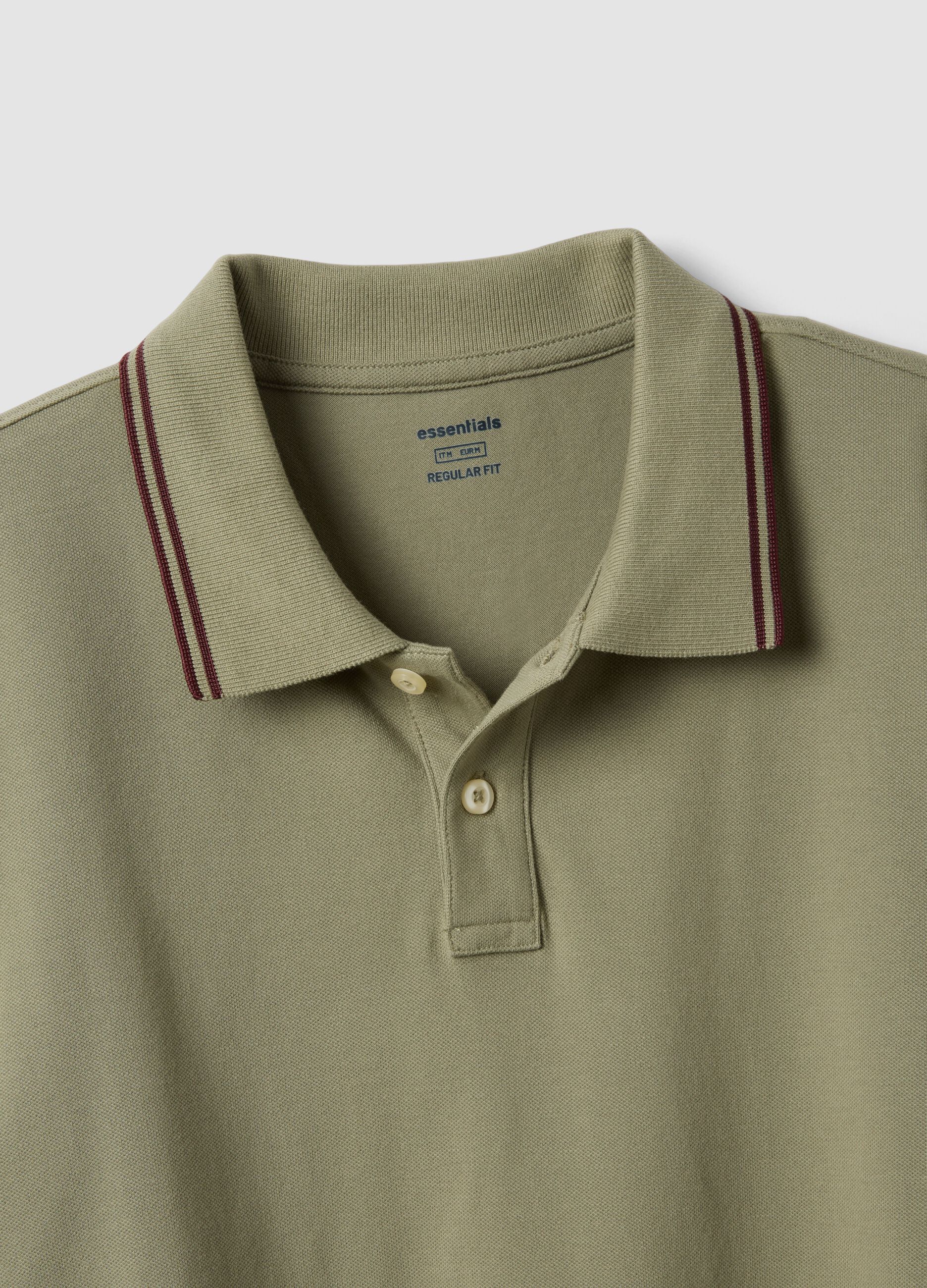Gr&uuml;nes Poloshirt aus Stretch-Baumwolle, Regular Fit