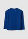 Children's long sleeve blue T-shirt in pure cotton, oversized fit_1
