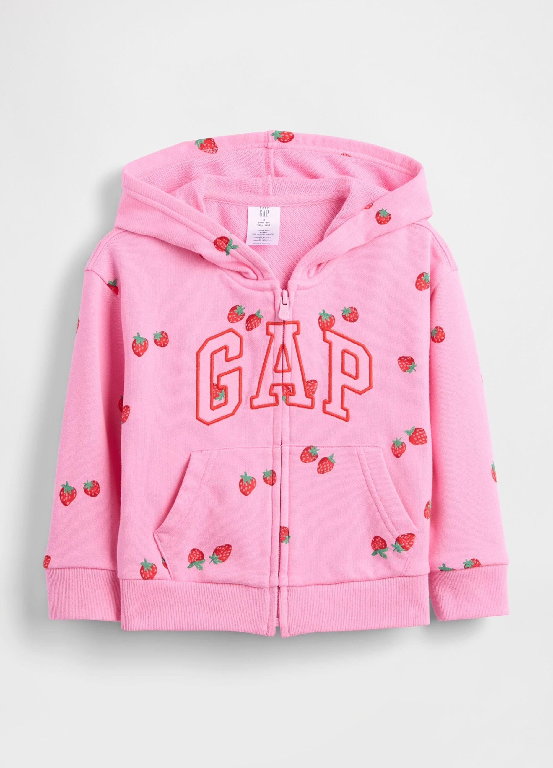 Full-zip cotton-blend hooded sweatshirt