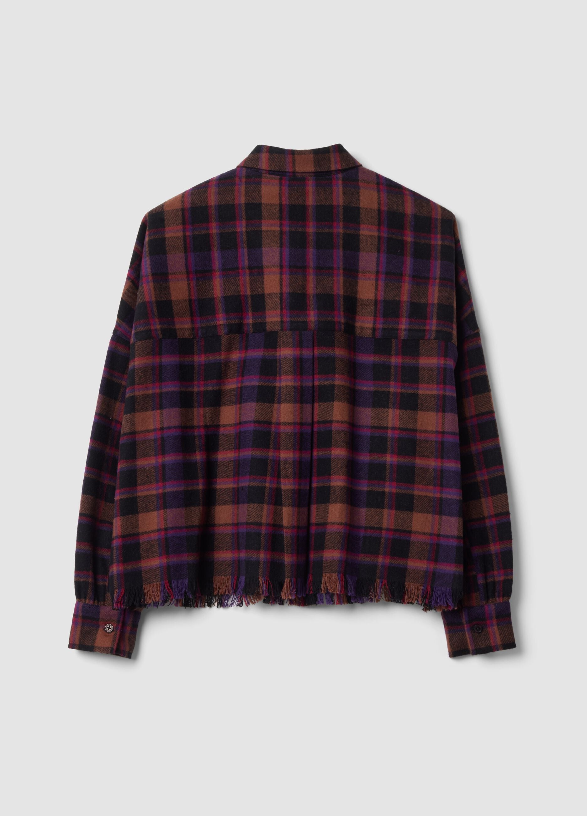 Camicia multicolor a quadri in puro cotone regular fit