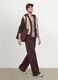 Felpa marrone in modal elasticizzato con cappuccio regular fit_1