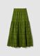 Green maxi skirt with elasticated waist_0