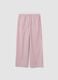 Rosa gestreifte Pyjamahose aus elastischem Baumwollmisch-Popeline_5