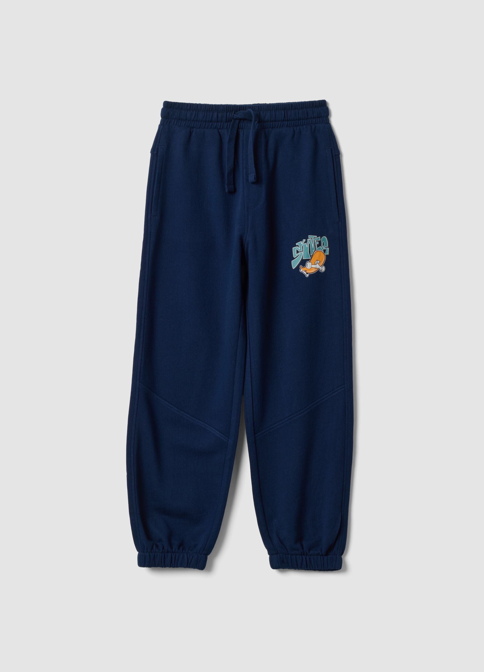 Blaue Jogginghose aus reiner Baumwolle
