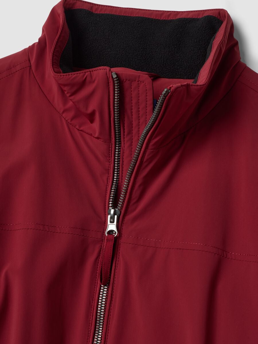 Red stretch-fabric jacket with zip_1
