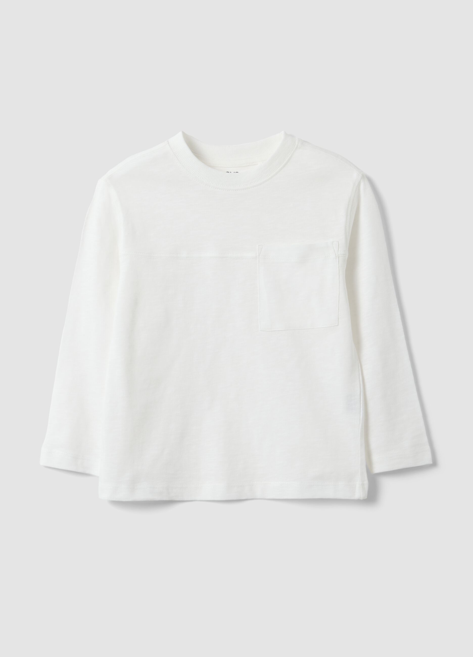 &Lambda;&epsilon;&upsilon;&kappa;ό &pi;&alpha;&iota;&delta;&iota;&kappa;ό T-shirt &alpha;&pi;ό 100% &beta;&alpha;&mu;&beta;ά&kappa;&iota; &mu;&epsilon; &tau;&sigma;&epsilon;&pi;ά&kappa;&iota;, oversized &gamma;&rho;&alpha;&mu;&mu;ή