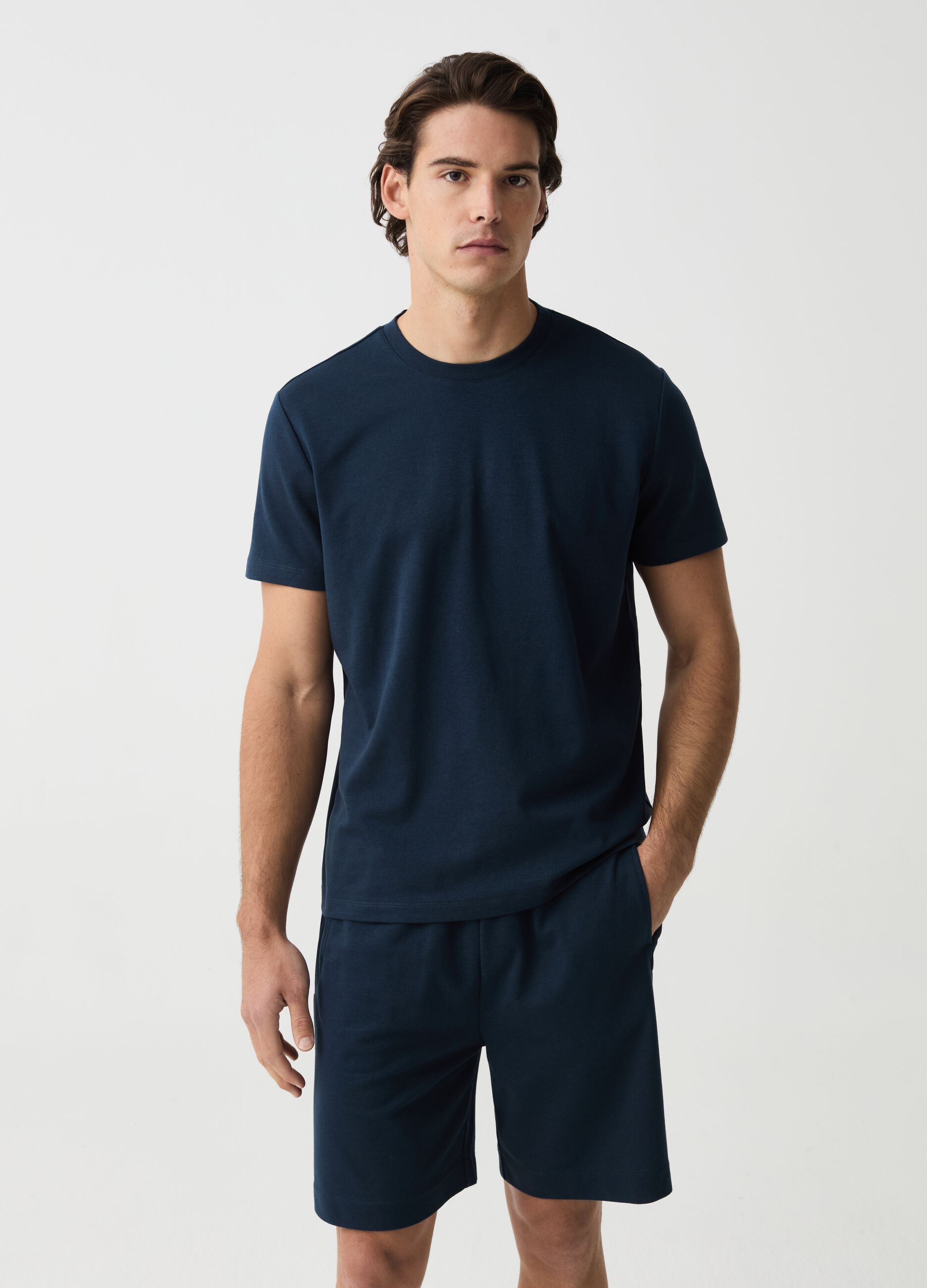 Regular-fit T-shirt with round neck