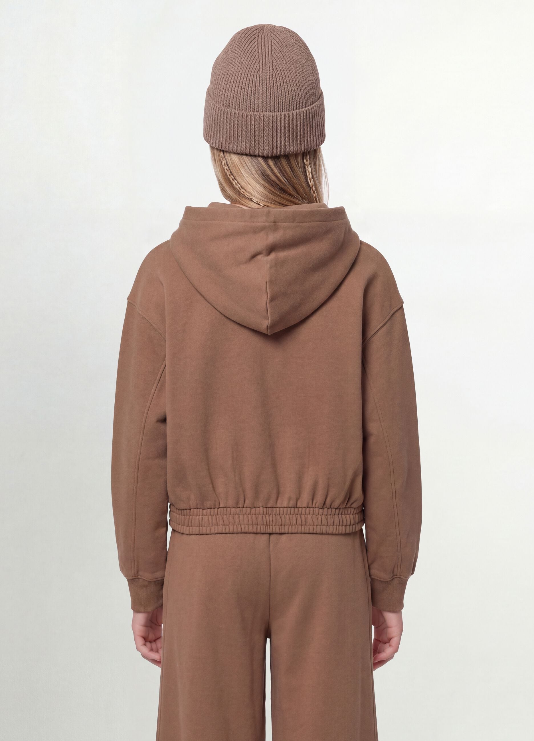 Brown organic cotton hoodie