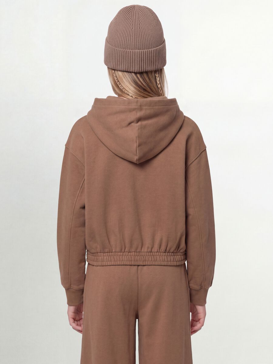 Brown organic cotton hoodie_3