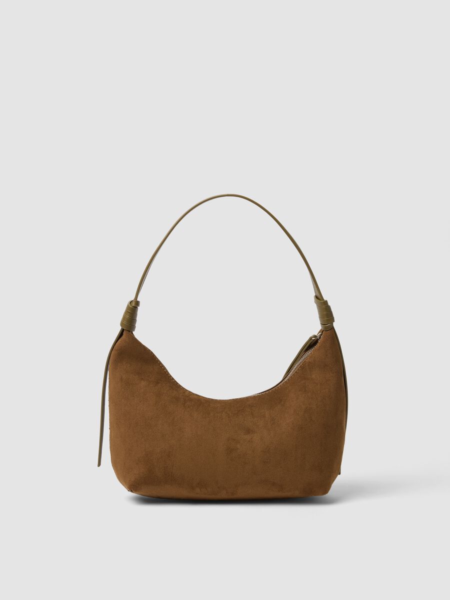 Brown stretch-fabric hobo bag_2