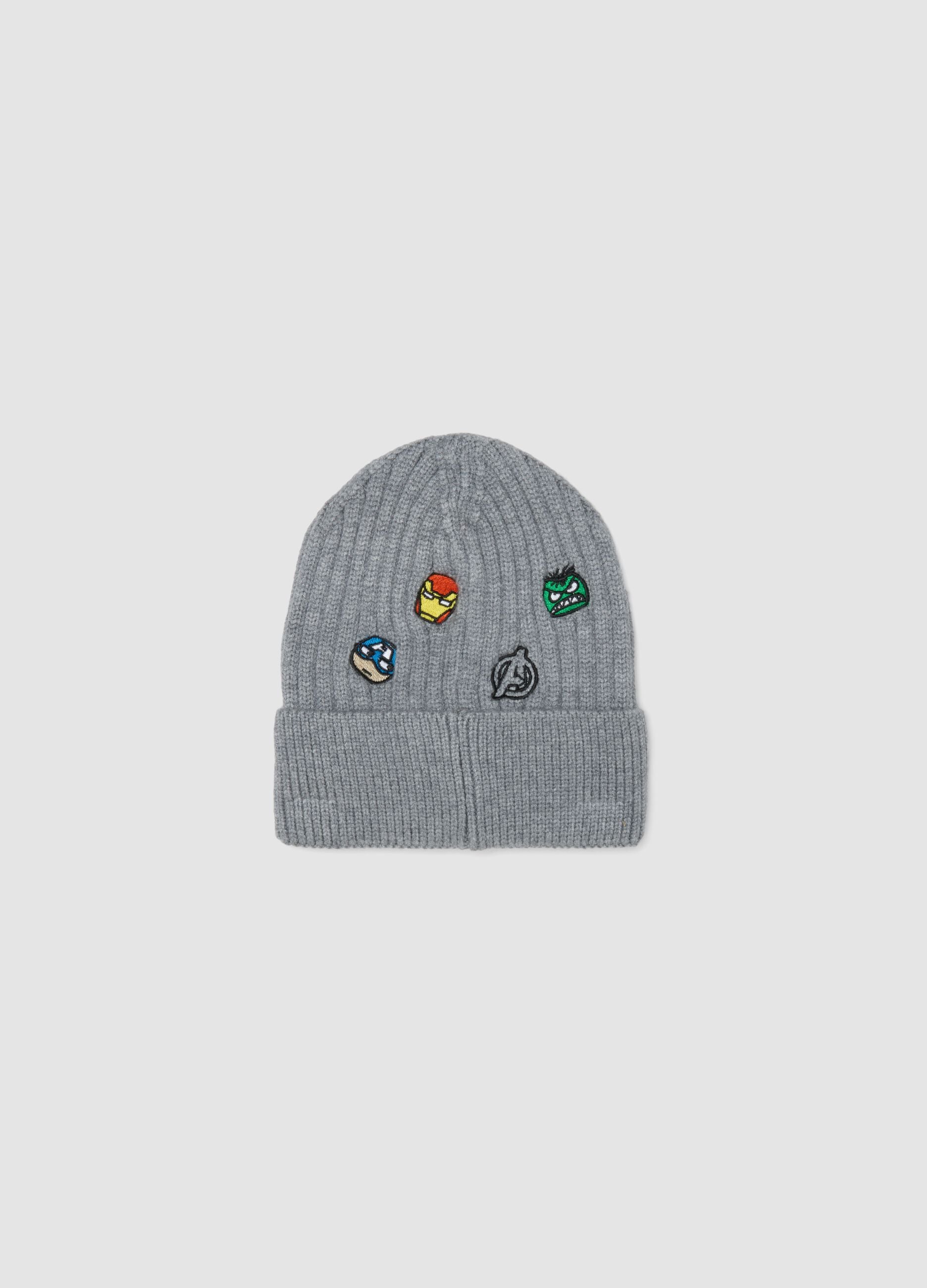 Gorro cinzento com estampado Avengers para rapaz