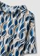 Multicoloured stretch cotton top with soft collar_1