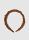 Brown Hairband with Ruched Details_0