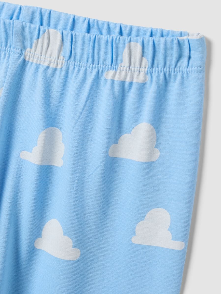 Hellblauer Schlafanzug aus reiner Bio-Baumwolle mit Toy Story-Print_2