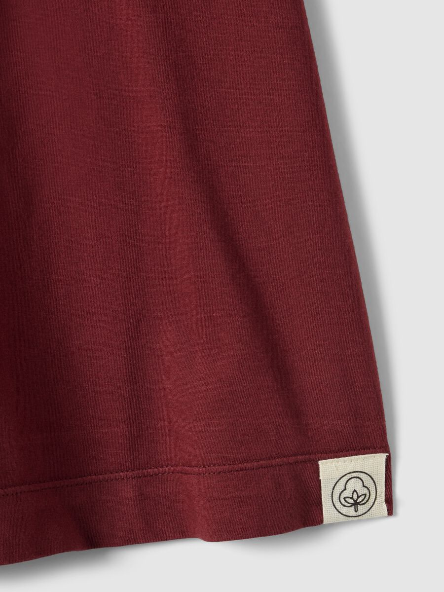 Red crew neck t-shirt in pure cotton regular fit_5