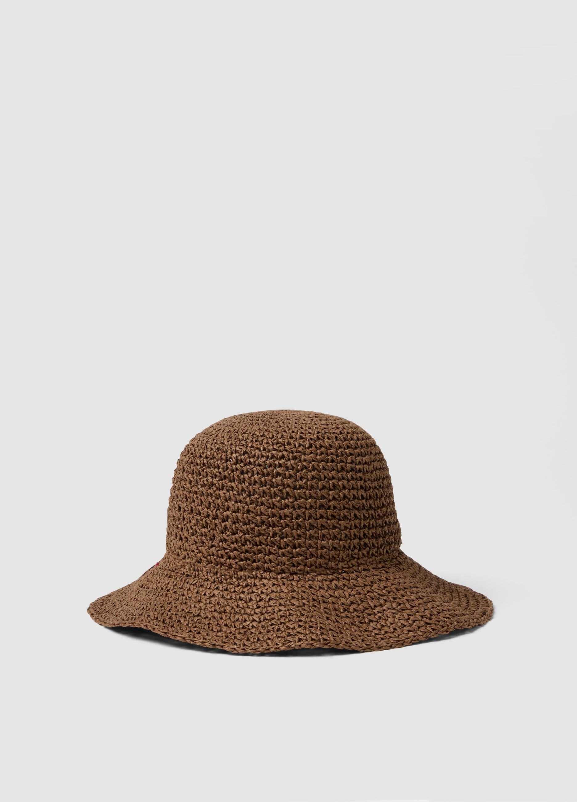 Pure Brown Paper Fabric Panama Hat