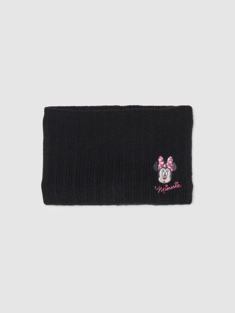 Black Disney embroidered girl's scarf_0