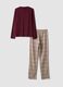 Pigiama beige in puro cotone organico con girocollo_6