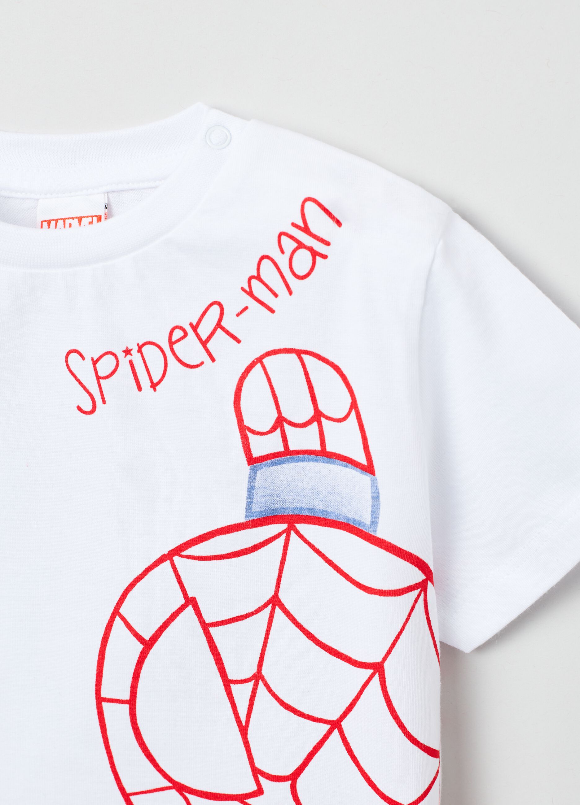 Pijama corto de algodón estampado Spiderman