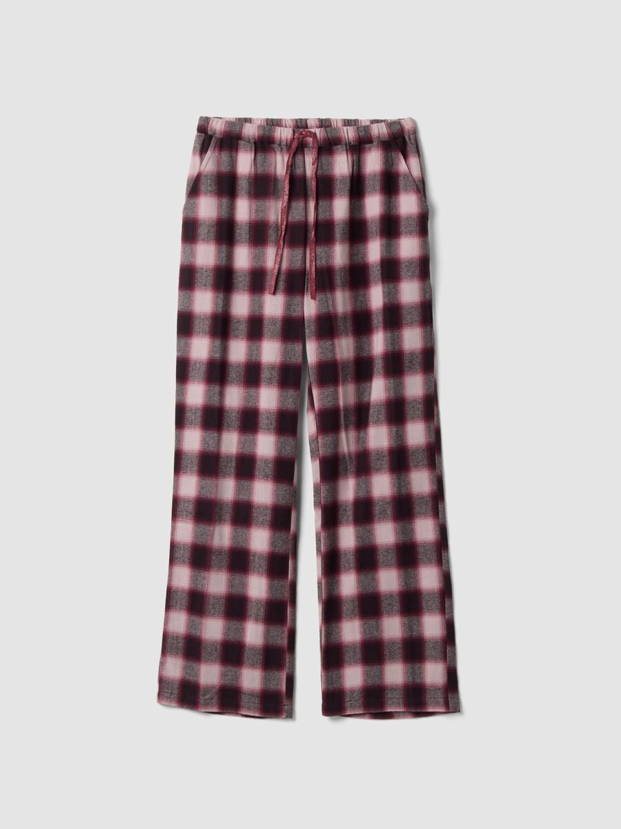 Mehrfarbige karierte Pyjamahose aus reiner Bio-Baumwolle_4