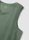 Green pure cotton tank top_5