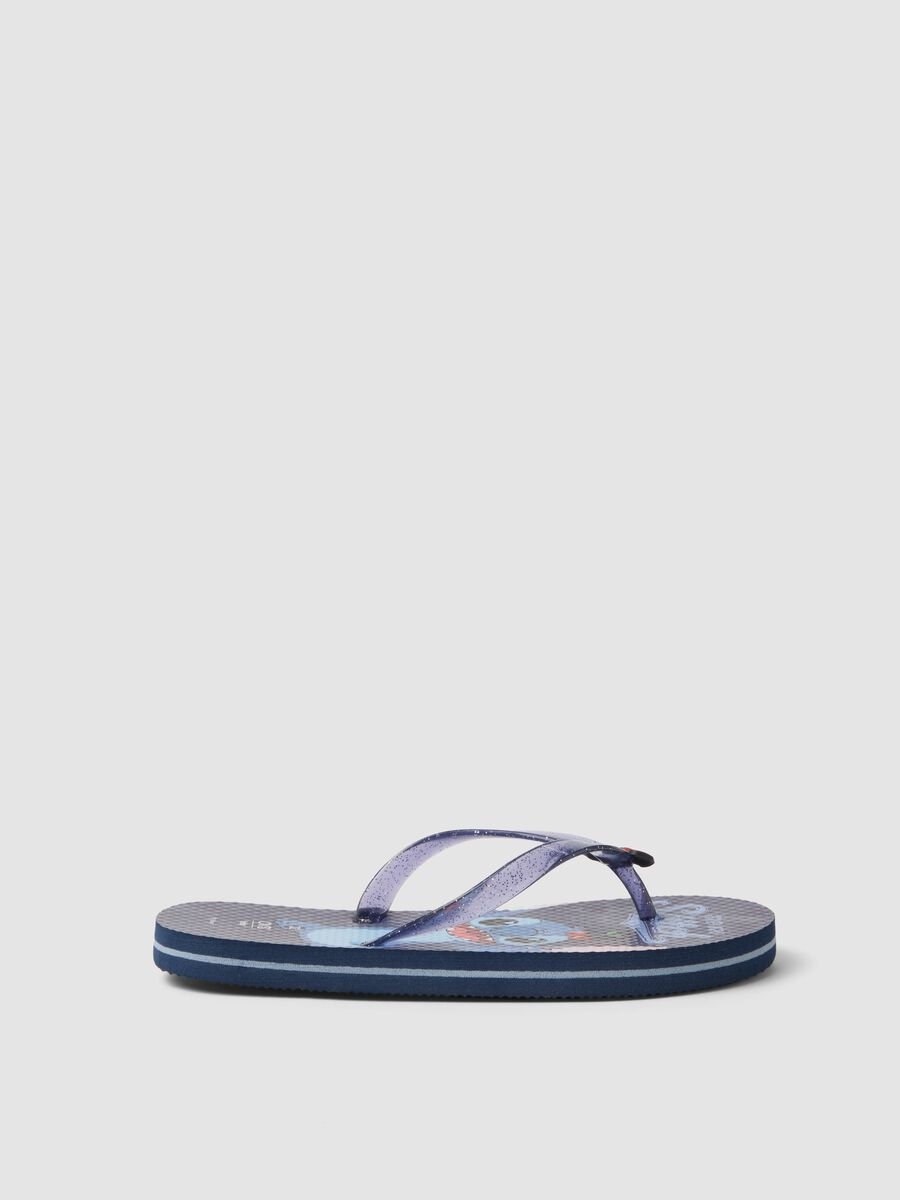Blue Stitch print flip-flops_0