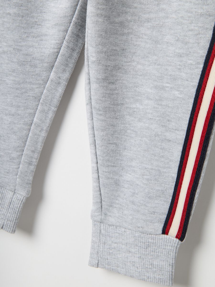 Grey pure cotton jogger trousers for baby regular fit_3