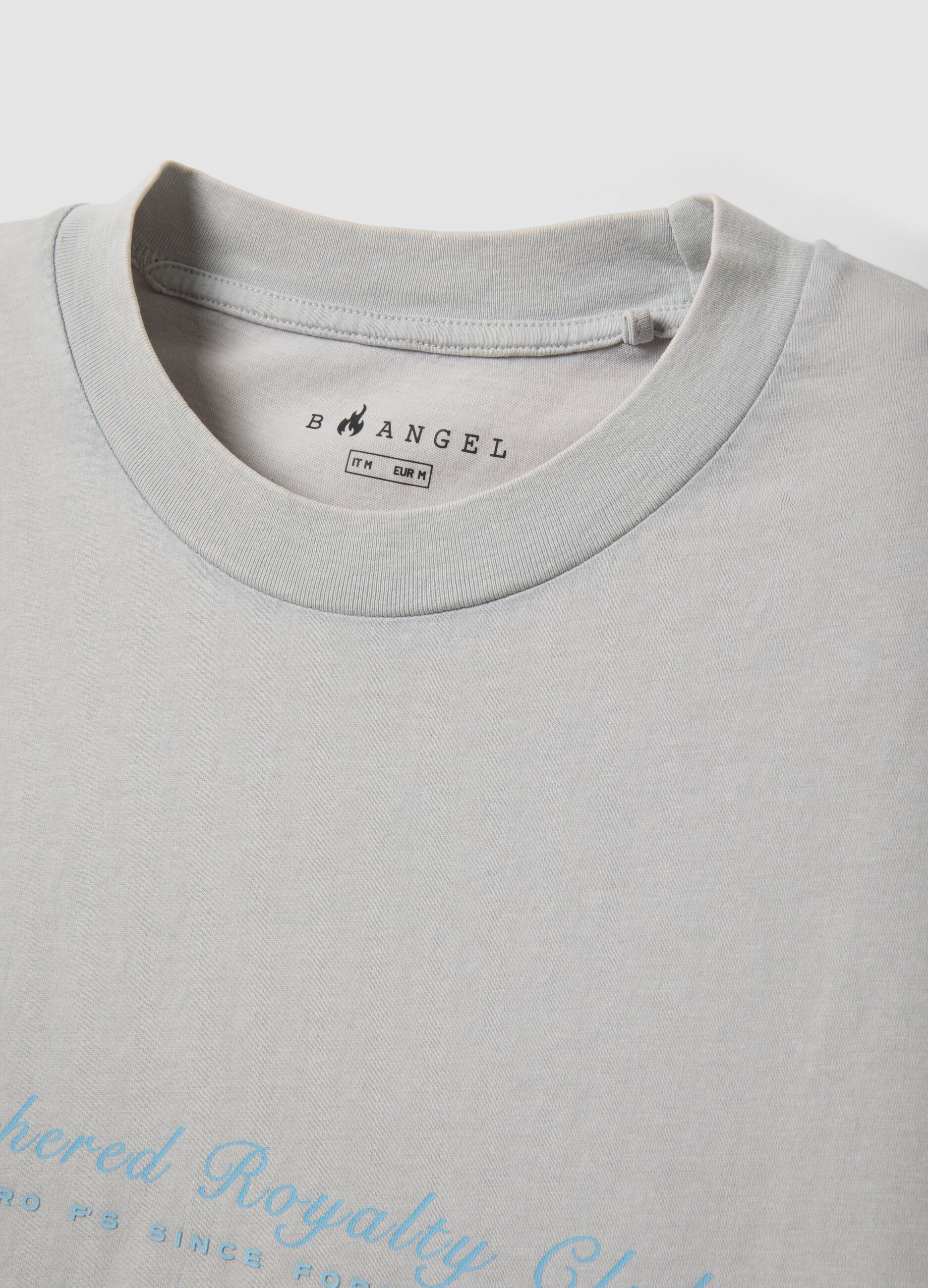 Grey short-sleeve pure cotton T-shirt