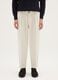 Beige chino trousers in pure cotton regular fit_1
