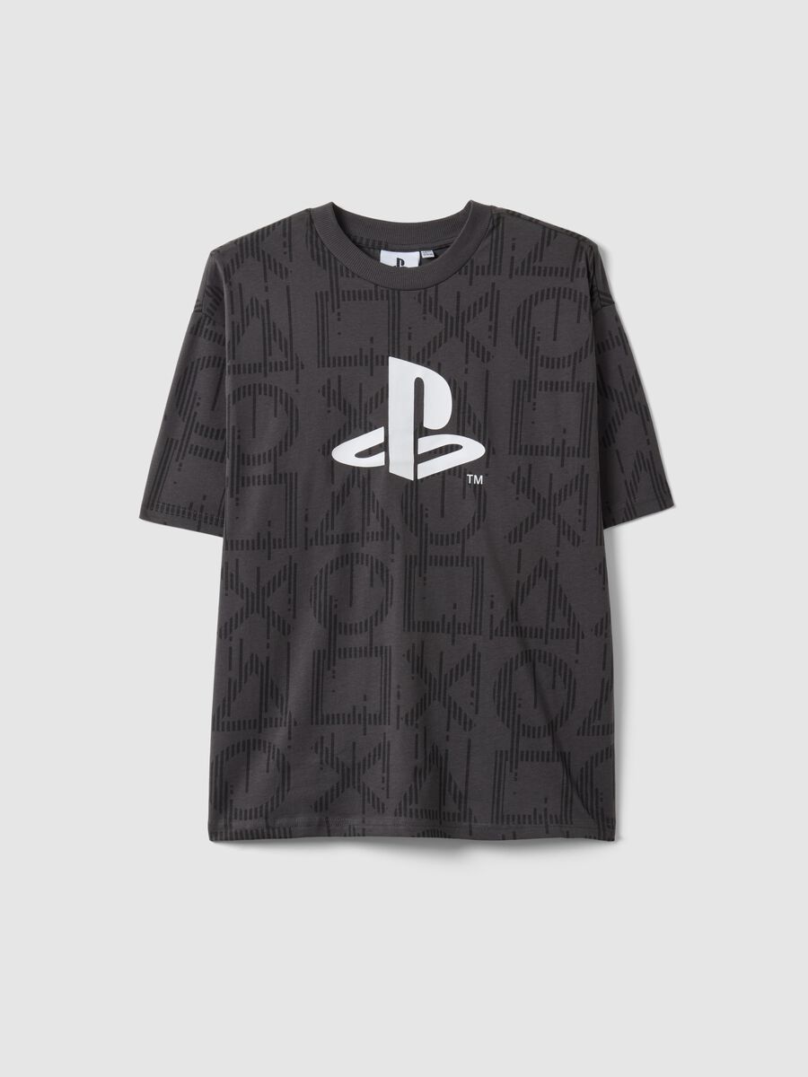 Boys' oversized fit grey pure cotton t-shirt with print_3