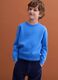 Blue pure wool long-sleeve regular-fit jumper_1