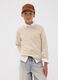 Beige pure cotton long-sleeve regular-fit top for boys_1