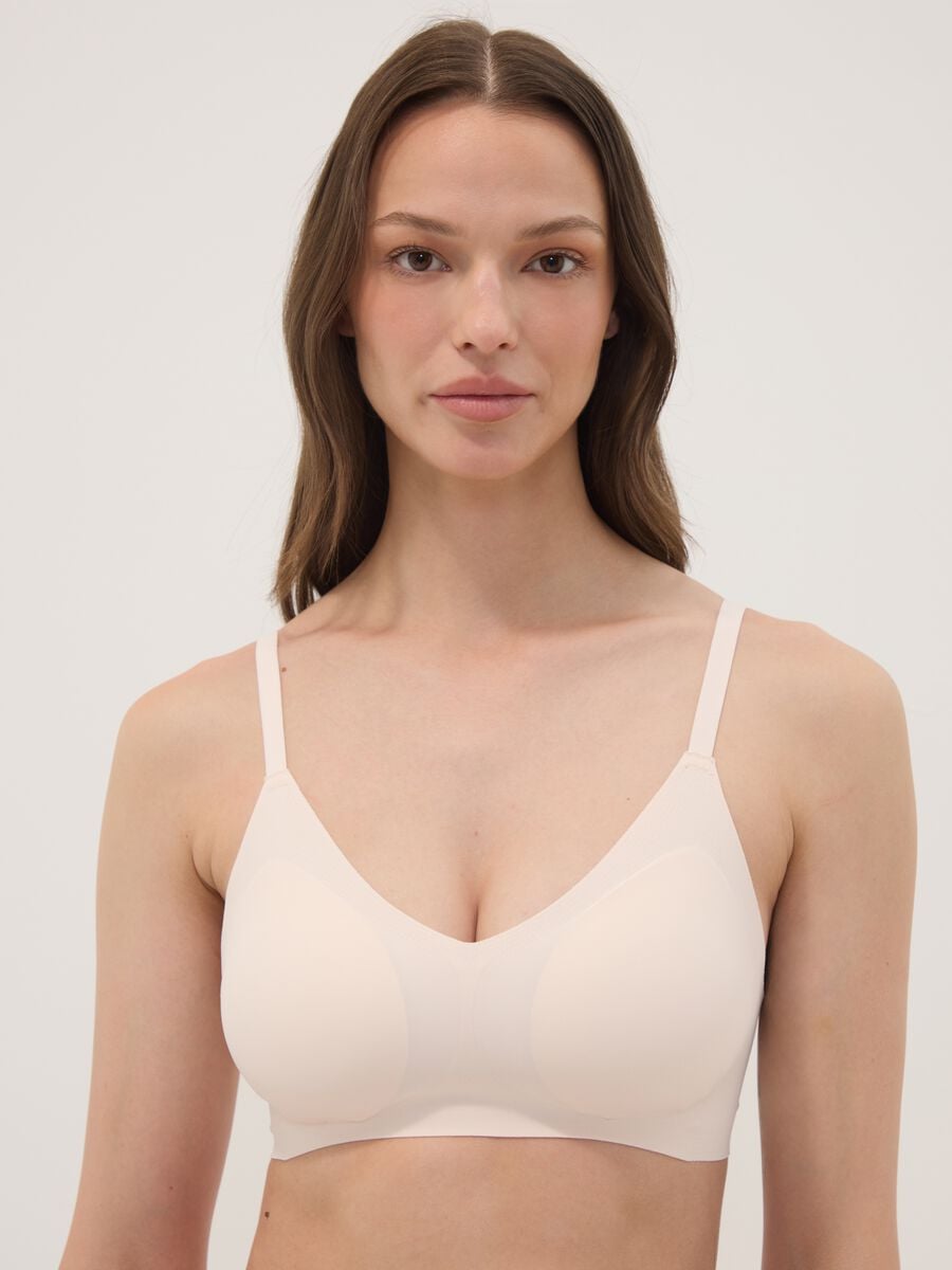 Rosa BH aus Stretchmaterial mit herausnehmbaren Einlagen_0