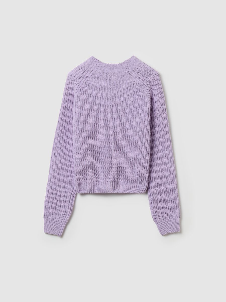 Chenille pullover with mock neck_4
