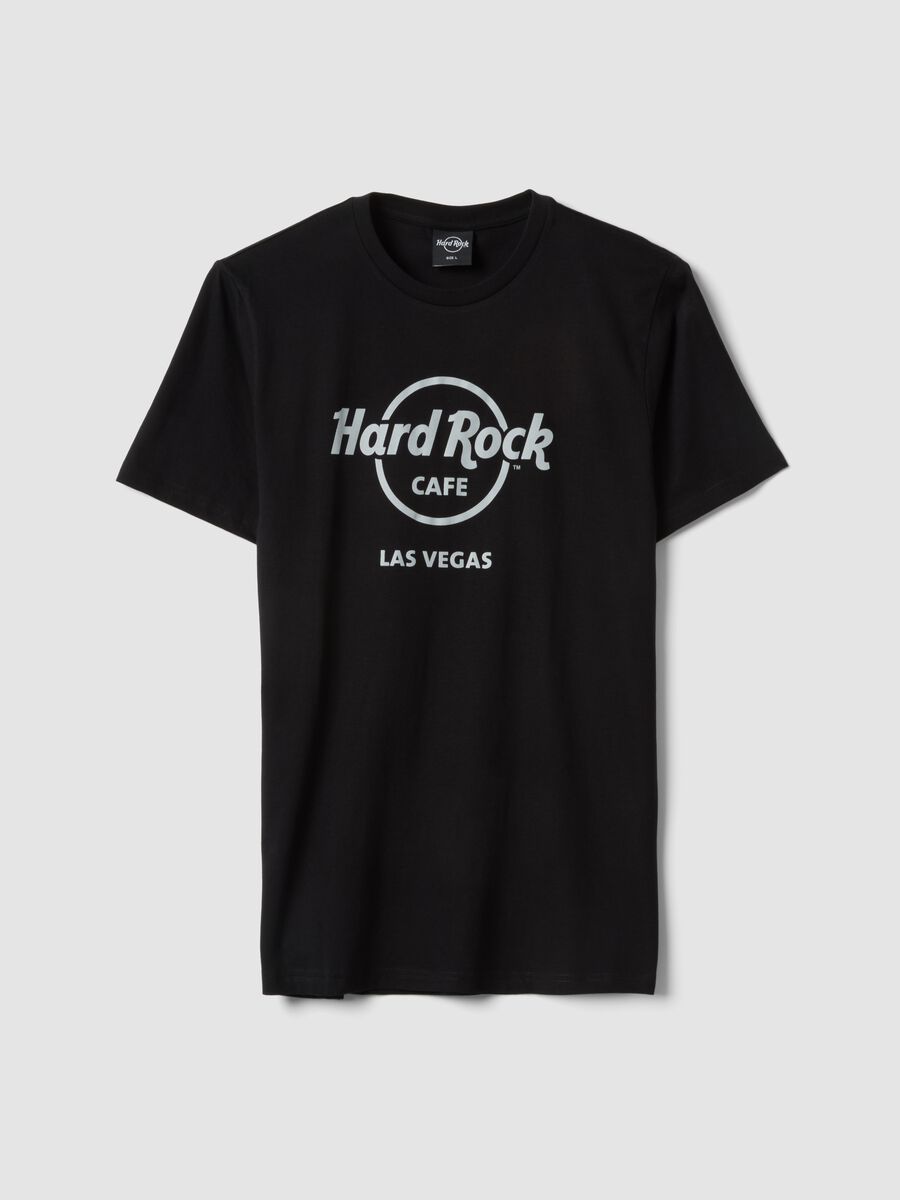 Schwarzes Hard Rock Cafe T-Shirt aus reiner Baumwolle im Regular Fit_0