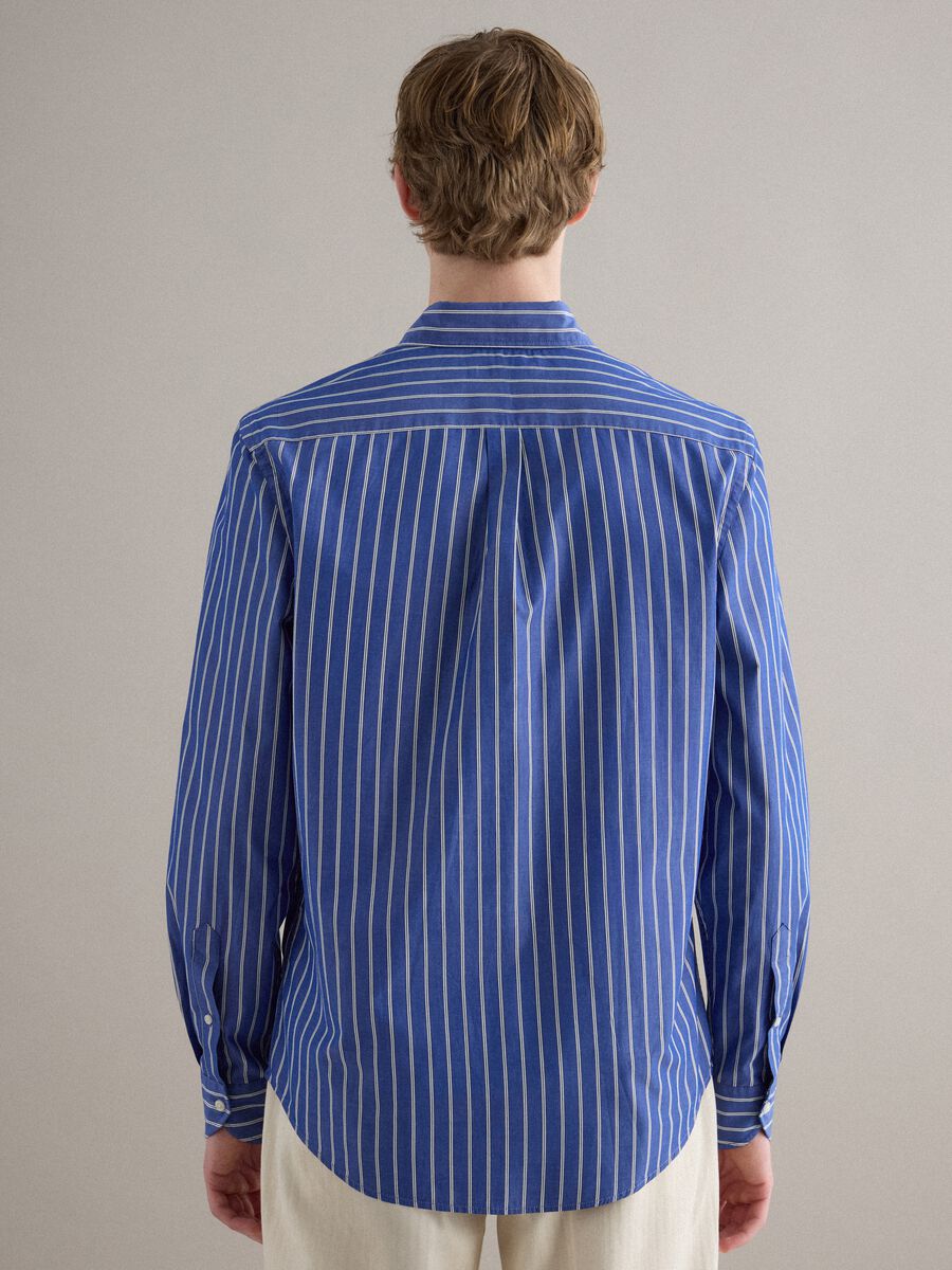 Multicolour striped pure cotton shirt, regular fit_2