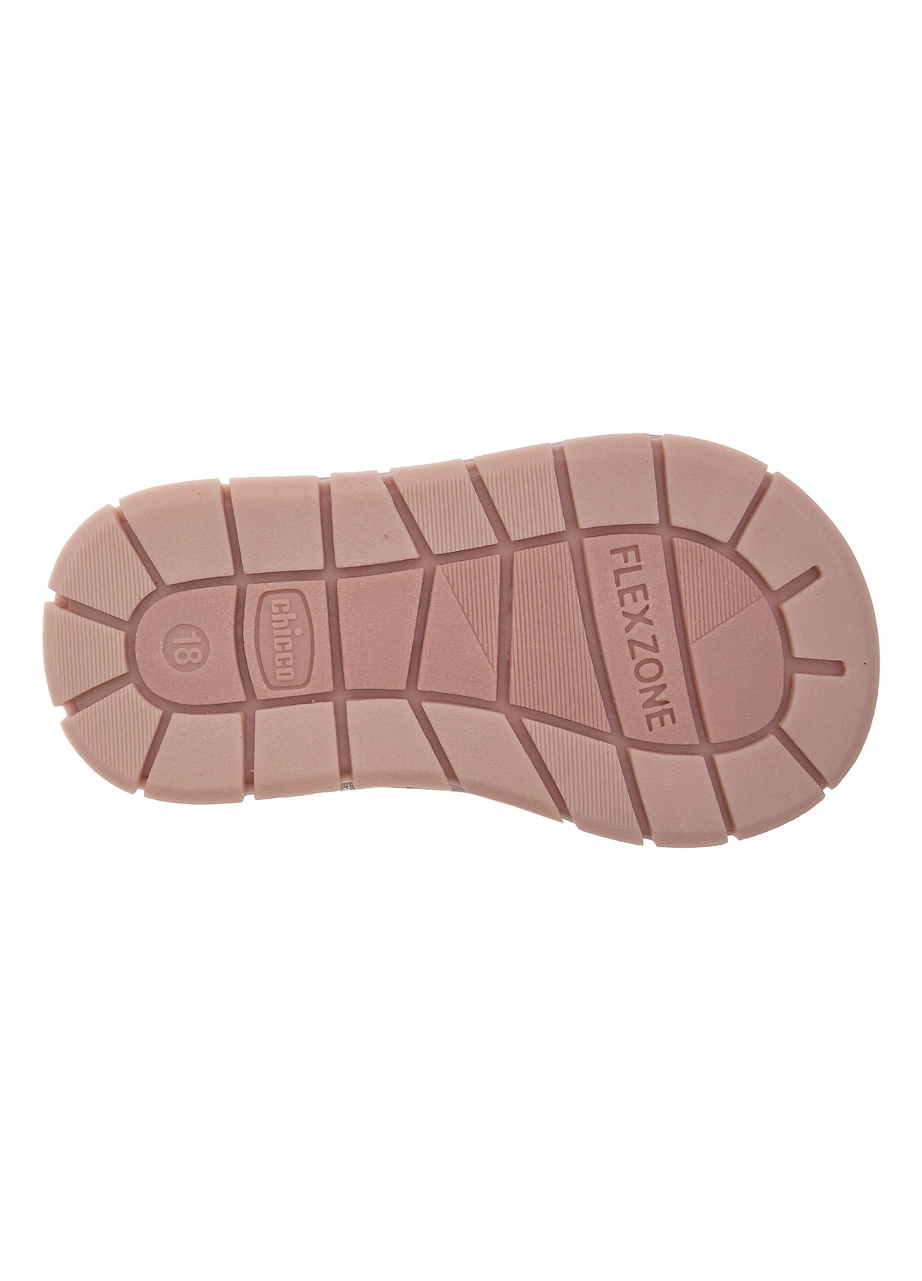 Chicco pink baby shoes with teddy-style trim