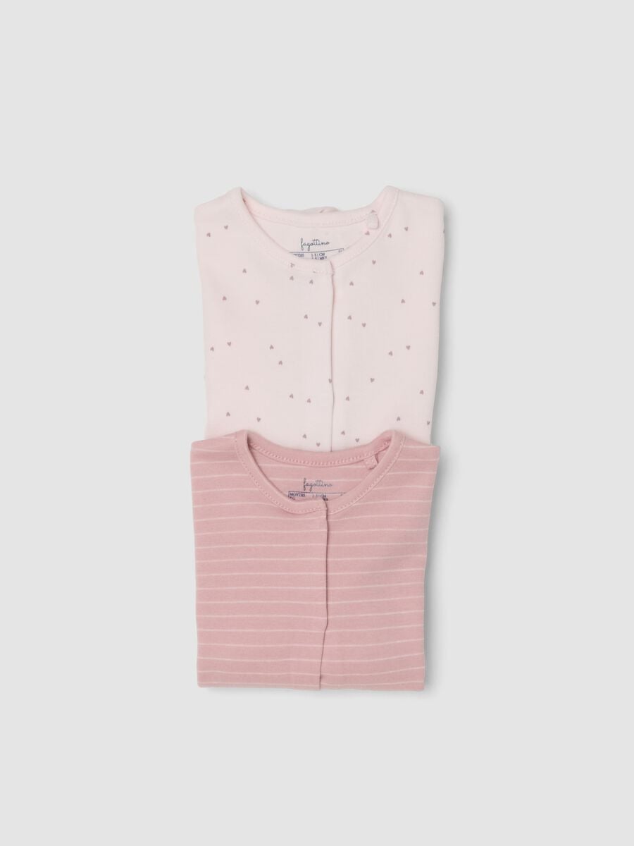 2-pack of pink organic cotton footed sleepsuits for baby girls_2